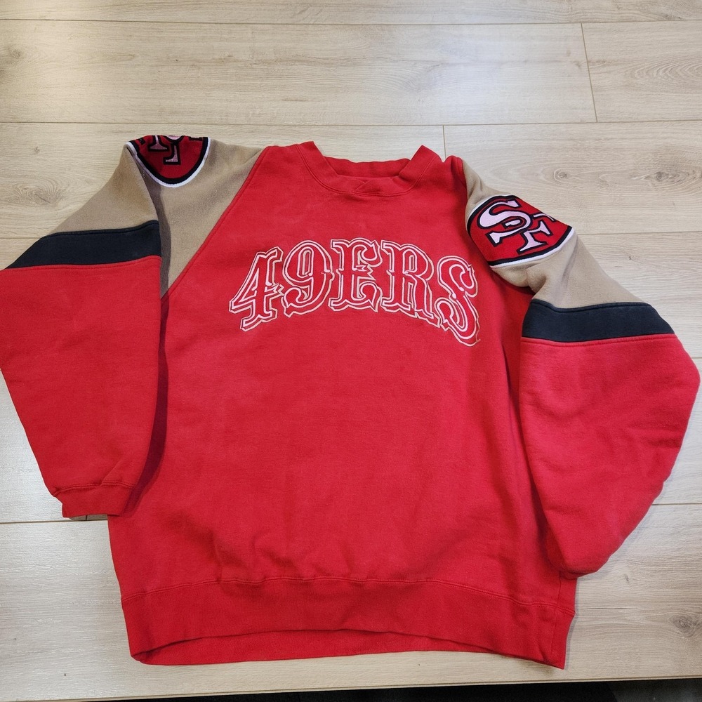 Vintage San Francisco 49ers Sweatshirt Mens Large Red NFL Football Galt Sand Y2K